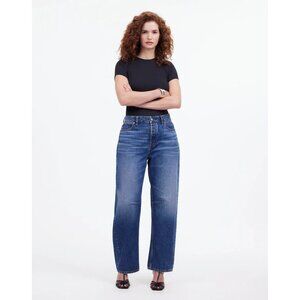 Madewell The Curvy Darted Barrel-Leg Jean in Irmo Wash Blue Size 32